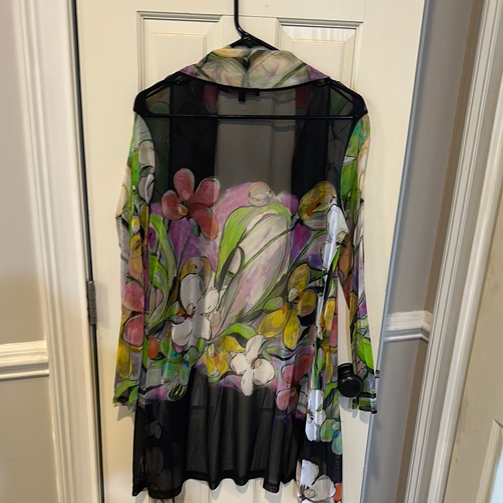 Robert Kitchen Colorful Sheer Kimono View 4